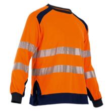 Tee shirt manche longue haute visibilite reflet orange