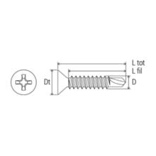 Vis autoperceuse pvc drillex - bte 200