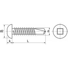 Vis autoperceuse tête cylindrique inox