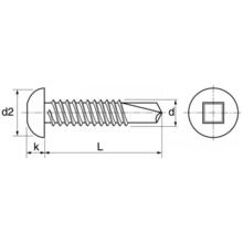 Vis autoperceuse tête cylindrique inox