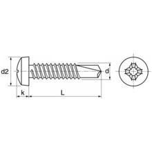 Vis autoperceuse tête cylindrique zinguée