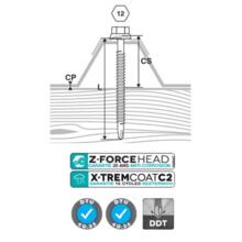 Vis fixation bac acier sur bois ral 7016
