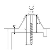 Vis fixation bac acier sur fer - z ral 8012