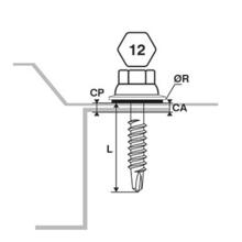 Vis fixation placage bac acier sur fer z