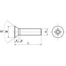 Vis métaux inox tête fraisée pozi