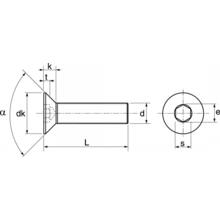 Vis métaux tête fraisée 6 pans creux
