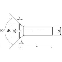 Vis métaux tête fraisée fendue inox